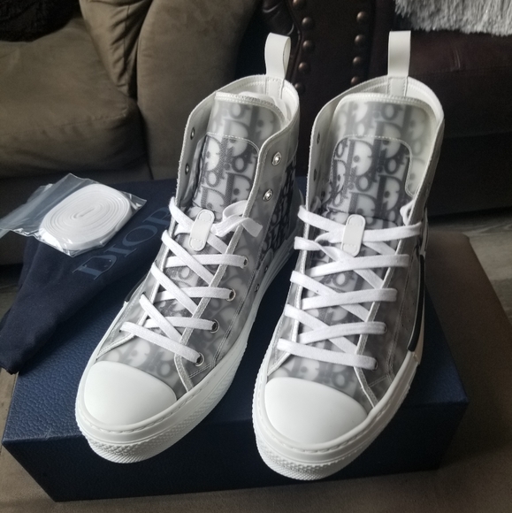 Christian dior, size (eu43, us10) white black - Picture 2 of 4